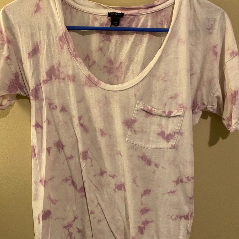 Purple tie dye j crew shirt